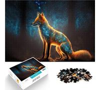 Puzzle 1000 pièces pour Adolescents Renard néon Jouets addictifs pour Le défi de l'intelligence cérébrale décoration Murale 38x26cm