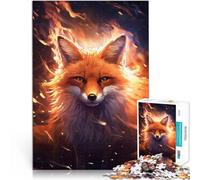 Puzzle 1000 pièces pour Adolescents Renard Roux dans la forêt Défi Difficile pour soulager Le Stress Jeu de défi Unique 52x38cm