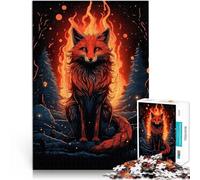 Puzzle 1000 pièces pour Adolescents Renard Roux mystérieux Réduction du Stress intéressante Convient aux Couples 75x50cm