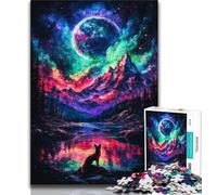 Puzzle 1000 pièces pour Adolescents Renard sous la planète, Jouet éducatif Anti-Stress, Cadeau pour Amis et Famille (Taille 38x26cm)