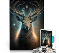 Puzzle 1000 pièces pour Adolescents Renne Animal Jeux éducatifs Décoration d'intérieur est idéal comme Cadeau pour Toute la Famille 75x50cm