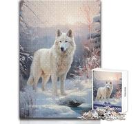 Puzzle 1000 pièces pour Adolescents, représentant Un Berger Suisse Blanc, idéal pour se détendre à l'intérieur Découpe de Haute précision Dimensions:38x26cm