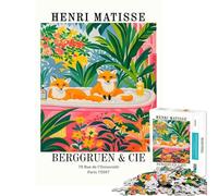 Puzzle 1000 pièces pour Adolescents Reproduction d'art « Renards dans Une Baignoire » d'Henri Matisse Idéal pour Un Anniversaire ou Noël Un Jeu Familial Digne d'une œuvre d'art À partir de 14 Ans