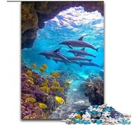 Puzzle 1000 pièces pour Adolescents, Requin océanique, Jouets éducatifs, Jeux Anti-Stress, Superbes Cadeaux et Jouets (Taille 50x75cm)