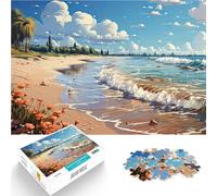 Puzzle 1000 pièces pour Adolescents Retraite en Bord de mer Anime Activité familiale Car C'est Un pour Toute la Famille 52x38cm
