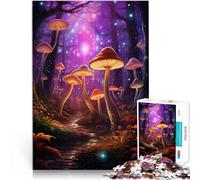 Puzzle 1000 pièces pour Adolescents Rêves de forêt de Champignons Magiques Jouets éducatifs Interaction Parent-Enfant 75x50cm