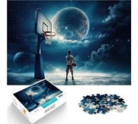 Puzzle 1000 pièces pour Adolescents Rêves spatiaux de Basket-Ball Jeu intellectuel Jouet Convient pour la décoration de Bureau 38x26cm