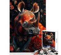 Puzzle 1000 pièces pour Adolescents Rhino Mon Ami Rigolo Jeu de Construction Idée Cadeau Jeu Relaxant et décompressant Dimensions 38x26cm