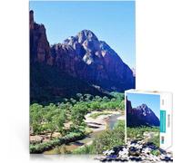 Puzzle 1000 pièces pour Adolescents Rivière Canyon du Parc National de Zion Jeux éducatifs Cadeau pour Les Anniversaires 75x50cm