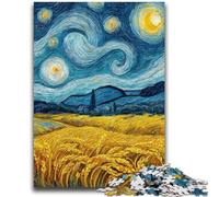 Puzzle 1000 pièces pour Adolescents Rizières sous Le Ciel Nocturne Puzzle Adulte, activités familiales Amusantes à la Maison, Cadeau d'anniversaire, Cadeaux de Voyage (75x50cm)