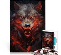 Puzzle 1000 pièces pour Adolescents Roi des Loups Compétition de Vitesse Manuelle Décoration Murale, Cadeaux Uniques pour Anniversaire et Noël 75x50cm