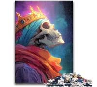 Puzzle 1000 pièces pour Adolescents, Roi Squelette, Jouets éducatifs et Amusants, activités à la Maison, Cadeau d'anniversaire, Cadeau de Voyage, 26x38cm