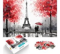 Puzzle 1000 pièces pour Adolescents Romance Parisienne Jouets de Divertissement Familial Renforcer l'amour Entre Les Couples 52x38cm