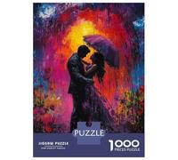 Puzzle 1000 Pièces pour Adolescents Romantic Couple in Rain Puzzle Jeux Relaxants pour S'amuser en Famille Cadeaux Uniques pour Un Anniversaire Et Noël 70x50cm/1000pcs