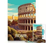 Puzzle 1000 pièces pour Adolescents,Rome,Italie,Bords précis,activité intellectuelle,Jeu Relaxant,Cadeau d'anniversaire (38x52cm)