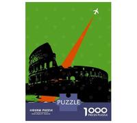 Puzzle 1000 Pièces pour Adolescents Rome Travel Puzzle pour Adolescents - Niveau De Difficulté Élevé - Activités Amusantes À La Maison - Jouet Addictif pour Développer La Patience 70x50cm/1000pcs