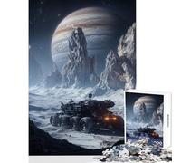 Puzzle 1000 pièces pour Adolescents Rover Extraterrestre sur Une planète lointaine Décoration Murale Cadeau de Noël Secret Jeu éducatif Stimule Le Cerveau Dimensions 50x75cm