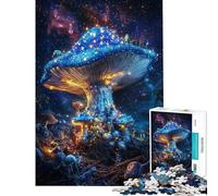 Puzzle 1000 pièces pour Adolescents Royaume des Champignons étoilés Jeu Manuel et éducatif Cadeau d'anniversaire Niveau Difficile/Difficile (38x26cm)