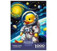 Puzzle 1000 Pièces pour Adolescents Rubber Duck Astronaut 2 Puzzles pour Adultes - Jeu Manuel - Améliore La Mémoire - Cadeaux d'anniversaire Et Cadeaux Uniques 52x38cm/1000pcs