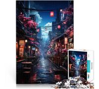 Puzzle 1000 pièces pour Adolescents Rue des néons du Japon Jeu Familial Anti-Stress Défi Difficile Œuvre d'art 75x50cm