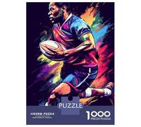 Puzzle 1000 Pièces pour Adolescents Rugby Player in Action Puzzles pour Adultes, Jouet, Décoration Murale, Art Mural, Idéal comme Cadeau pour Toute La Famille 70x50cm/1000pcs