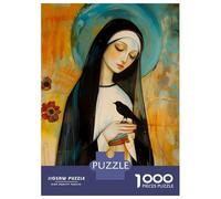 Puzzle 1000 Pièces pour Adolescents Saint Clare of Assisi Puzzle pour Adultes Jeu Manuel Difficile Excellent Cadeau Anti-Stress 52x38cm/1000pcs