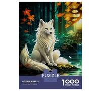 Puzzle 1000 Pièces pour Adolescents Sakura Kitsune Fox Puzzles pour Adolescents, Casse-tête, Jeu D'assemblage De Motifs, Cadeau d'anniversaire Unique 70x50cm/1000pcs
