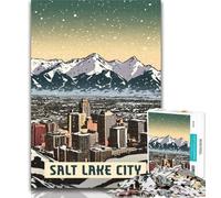 Puzzle 1000 pièces pour Adolescents, Salt Lake City, pour Adultes et Adolescents, Jouets éducatifs et éducatifs, Jeux familiaux, pour renforcer l'amour Entre Couples, 75x50cm