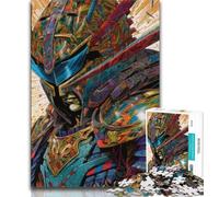 Puzzle 1000 pièces pour Adolescents Samouraï Puzzle Adulte, Anti-Stress Défi Difficile Cadeaux du Père Noël Secret (Taille 75x50cm)