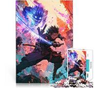 Puzzle 1000 pièces pour Adolescents Samurai Action Art Réduction du Stress intéressante Jeu éducatif pour Anniversaire, Noël 75x50cm