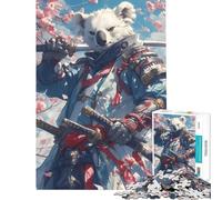 Puzzle 1000 pièces pour Adolescents Samurai Koala Jeu éducatif Jouet d'apprentissage Cadeau d'art découpe de précision (Taille 50x75cm)