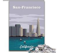 Puzzle 1000 pièces pour Adolescents San Francisco, Affiche Artistique, défi d'intelligence cérébrale, Jouets addictifs, Cadeau d'anniversaire, Cadeaux, Art Mural 38x26cm