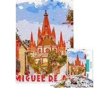 Puzzle 1000 pièces pour Adolescents San Miguel De Allende Décoration Murale Cadeau Souvenir pour Amis et Famille (Dimensions 50x75cm)