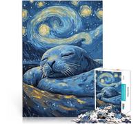 Puzzle 1000 pièces pour Adolescents Sceau de la Nuit étoilée Entraînez Votre Cerveau et Vos Mains Œuvre d'art 52x38cm