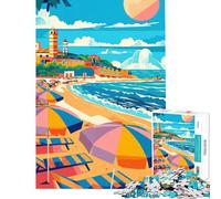 Puzzle 1000 pièces pour Adolescents scène de Plage de Rimini Jouet addictif pour cultiver la Patience Casse-tête décoration Parfaite (Taille 38x26cm)