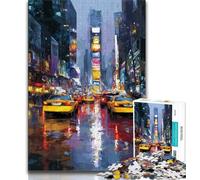 Puzzle 1000 pièces pour Adolescents, scène de Rue de New York, Puzzle 1000 pièces, Jeu éducatif, défi, Jouet, Cadeau pour Toute la Famille (Taille 75x50cm)