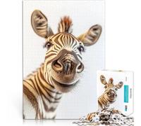 Puzzle 1000 pièces pour Adolescents Selfie d'un zèbre Souriant Jouets Jeux éducatifs Soulagement du Stress Jeu de défi Unique 75x50cm