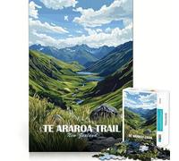 Puzzle 1000 pièces pour Adolescents Sentier Te Araroa, Nouvelle-Zélande Affiche Bords précis Art Entraînement Mental Jeu Amusant et Calme Cadeau d'anniversaire (38x26cm)