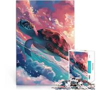 Puzzle 1000 pièces pour Adolescents Sérénité des Tortues Jouets Jeux éducatifs Soulagement du Stress Jeu de défi Unique 38x26cm