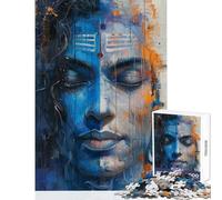Puzzle 1000 pièces pour Adolescents Sérénité Divine Shiva Jeu Familial Convient aux Couples Jouet à Monter soi-même Cadeau pour Amis et Famille (50x75cm)