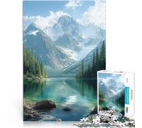 Puzzle 1000 pièces pour Adolescents Sérénité du lac de Montagne Jouet éducatif d'apprentissage Une œuvre d'art 38x26cm