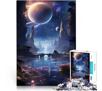 Puzzle 1000 pièces pour Adolescents Sérénité du lac Spatial Jouet éducatif d'apprentissage Cadeau d'anniversaire, Cadeaux 75x50cm