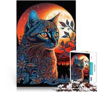 Puzzle 1000 pièces pour Adolescents Série d'art de Chat Style 3 Réduction du Stress intéressante Bon Cadeau 38x26cm