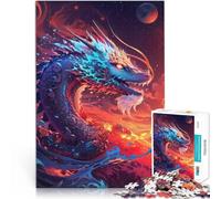 Puzzle 1000 pièces pour Adolescents Serpent de feu céleste Défi Difficile pour soulager Le Stress Cadeaux du Père Noël Secret 26x38cm