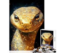Puzzle 1000 pièces pour Adolescents Serpent doré Décoration Murale pour Un Père Noël Secret Jeu Impossible et Stimulant intellectuel Dimensions 38x26cm
