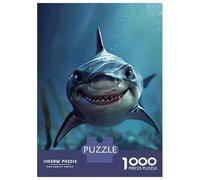 Puzzle 1000 Pièces pour Adolescents Shark Sea Casse-têtes pour Adolescents Analyse Et Logique Interaction Parent-Enfant Jeu Stimulant Jouets 52x38cm/1000pcs