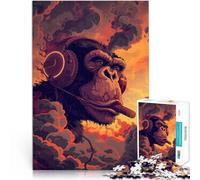 Puzzle 1000 pièces pour Adolescents Singe de Marijuana Réduction du Stress intéressante Offrir en Cadeau à Toute la Famille 52x38cm