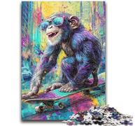 Puzzle 1000 pièces pour Adolescents Singe psychédélique Décompression Intellectuelle Jouet Éducatif Décoration Parfaite 50x75cm
