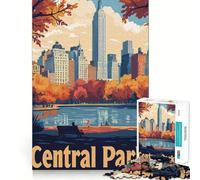 Puzzle 1000 pièces pour Adolescents Skyline de New York à Central Park Activité Manuelle aux découpes nettes Exercice Mental Jeu Amusant et Relaxant Activité d'anniversaire (38x26cm)