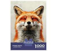 Puzzle 1000 Pièces pour Adolescents Smiling Fox Portrait Puzzle pour Adultes Décoration Murale Jouet mais Amusant Et Humoristique Cadeaux Uniques pour Anniversaire Et Noël 70x50cm/1000pcs